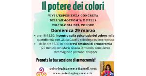 29 marzo: Armocromia e Psicologia del colore