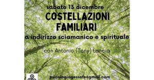 13 dicembre: Costellazioni familiari con Tony Lancia